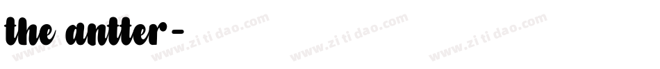 the antter字体转换
